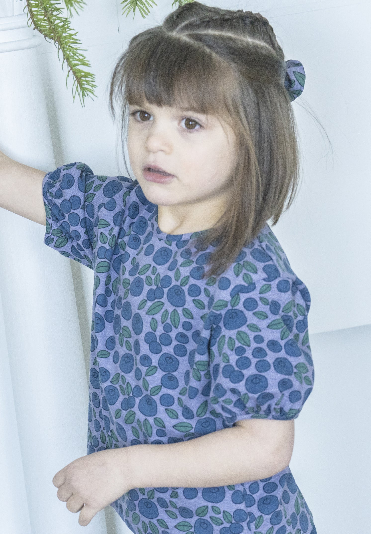 T-Shirt - Pattern - Girls Blueberry